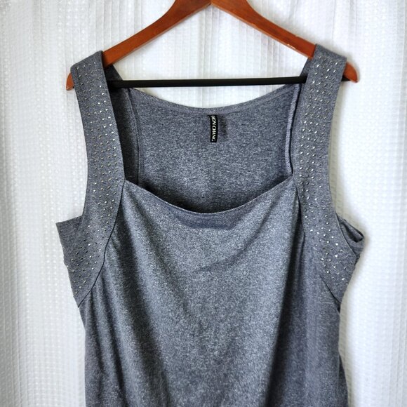 Simon Chang Dress Womens XL Sleeveless Studded Embellished Blue with Pockets - Picture 2 of 7